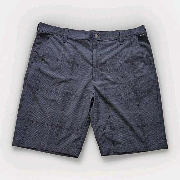 Dickies Shorts Mens 40 Blue Tiny Plaid Chino Flex Hybrid Stretch Pockets Golf - Picture 1 of 14
